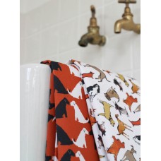 Ruby and Lola Tea Towel (Rust Red)